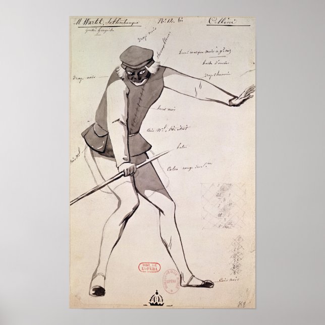 Póster Diseño de disfraces para un Acrobat (Frente)