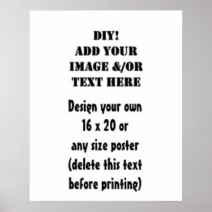 Póster Diseño de DIY su propio 16 x 20 o cuaesquiera