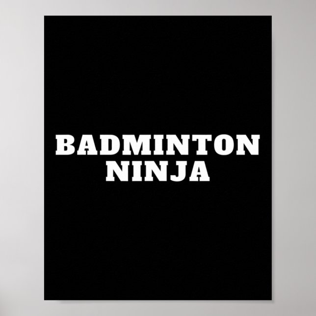 Póster Diseño de Dminton Ninja Cita divertida (Frente)