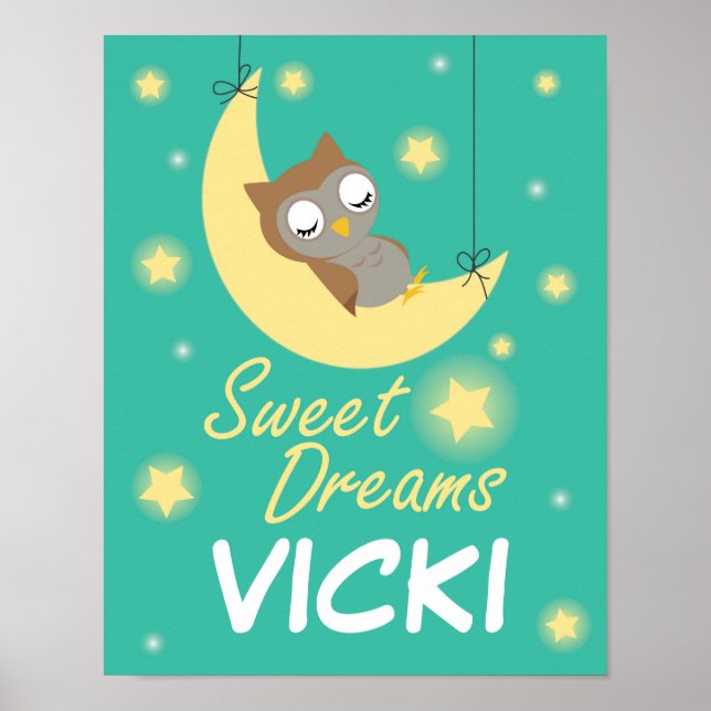 Póster Diseño de dulces sueños para niños. (Frente)