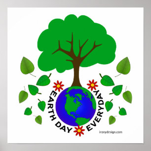 Póster Diseño de Earth Day Everyday