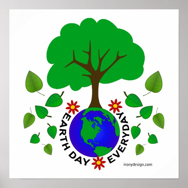 Póster Diseño de Earth Day Everyday (Frente)