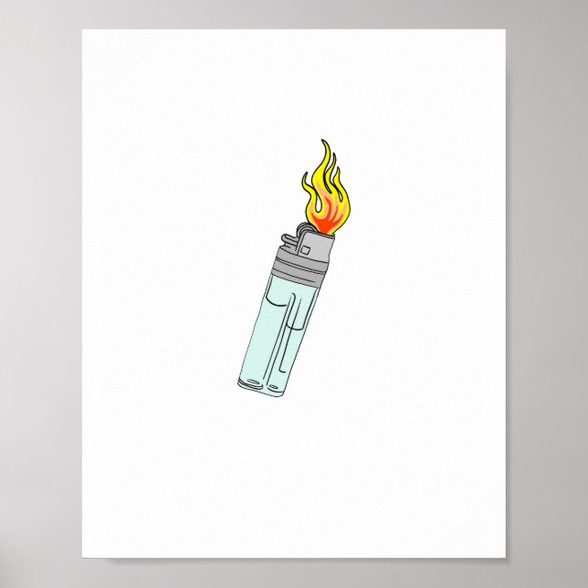 Póster Diseño de encendedor y llama (Frente)