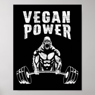 Póster Diseño de entrenamiento de gimnasio de gorila de v