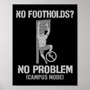Póster Diseño de escalada en modo campus sin puntos de ap