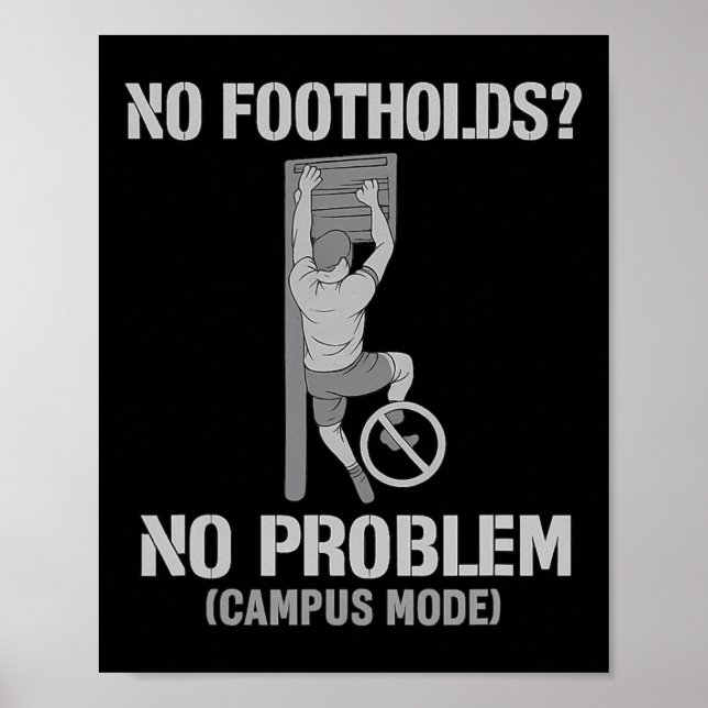Póster Diseño de escalada en modo campus sin puntos de ap (Frente)