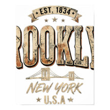 Diseño de escritura dorada ornamentada de Brooklyn