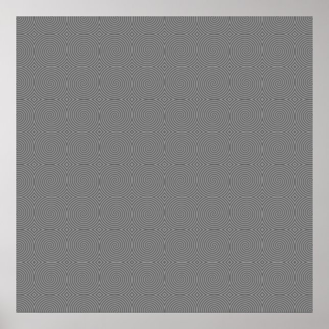Póster Diseño de espiral gris. Un diseño moderno divertid (Frente)