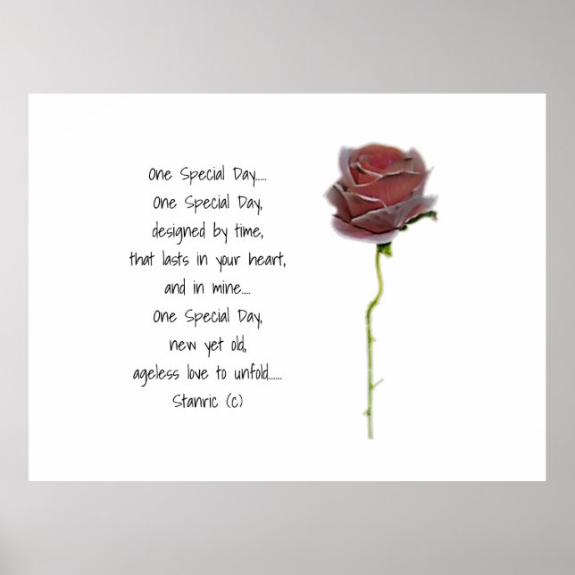 Póster DISEÑO DE ESTILO POSTER ROMÁNTICO boda (Frente)