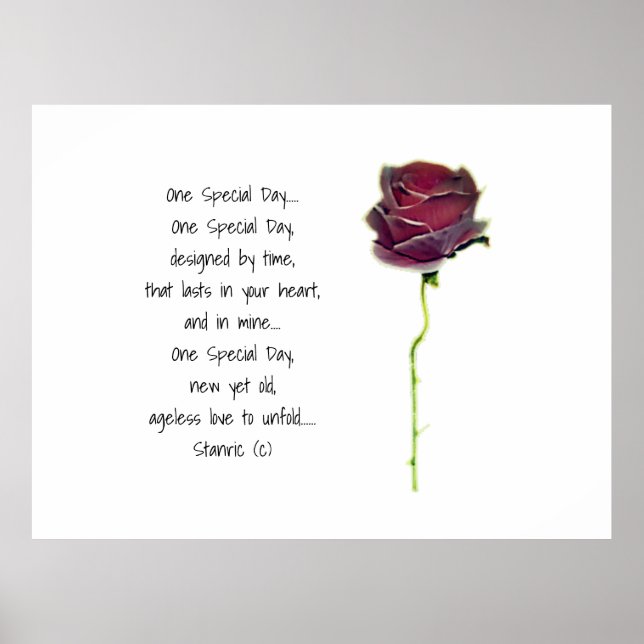 Póster DISEÑO DE ESTILO POSTER ROMÁNTICO boda (Frente)
