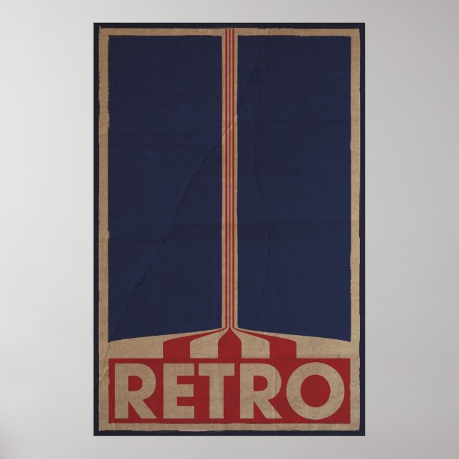 Póster Diseño de estilo retro (Frente)