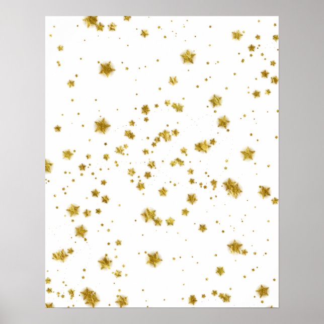 Póster Diseño de estrellas de fondo de Relieve metalizado (Frente)