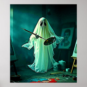 Póster Diseño de estudio de artista fantasma