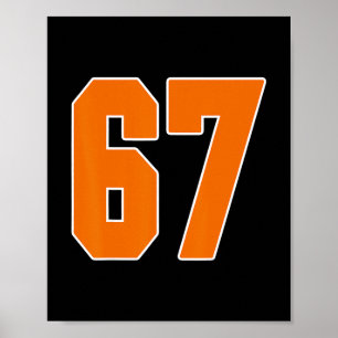 Póster Diseño de fanático de jugador de uniforme de jerse