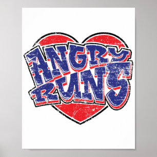 Póster Diseño de fans de Angry Runs v2