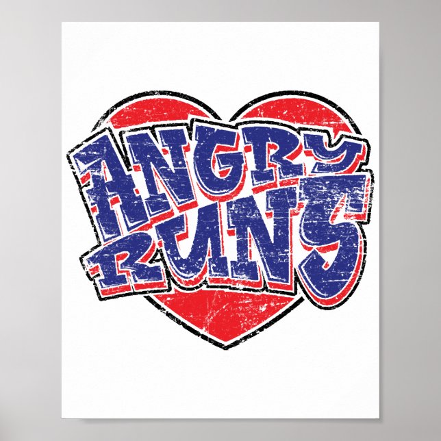 Póster Diseño de fans de Angry Runs v2 (Frente)