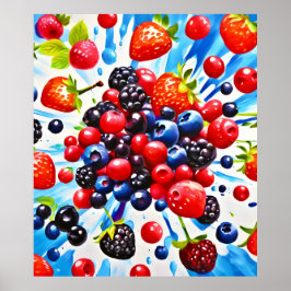 Póster Diseño de Fiesta de Frutas Coloridas