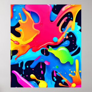 Póster Diseño de Fiesta de Pintura Vibrante