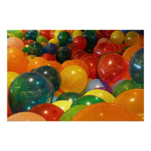 Póster Diseño de Fiestas coloridos de globos