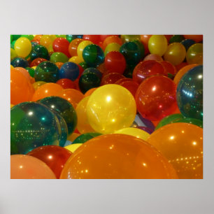 Póster Diseño de Fiestas coloridos de globos