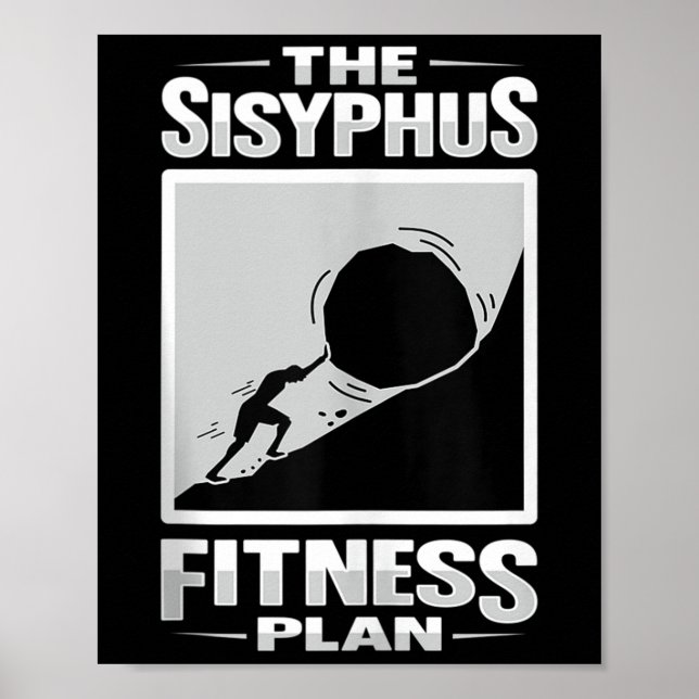 Póster Diseño De Filosofía Sisyphus Para Un Estudio De Fi (Frente)