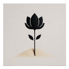 Póster Diseño de flores abstractas