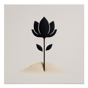 Póster Diseño de flores abstractas