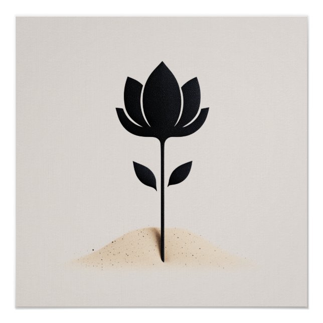 Póster Diseño de flores abstractas (Anverso)