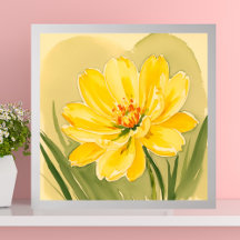 Diseño de flores amarillas en flor