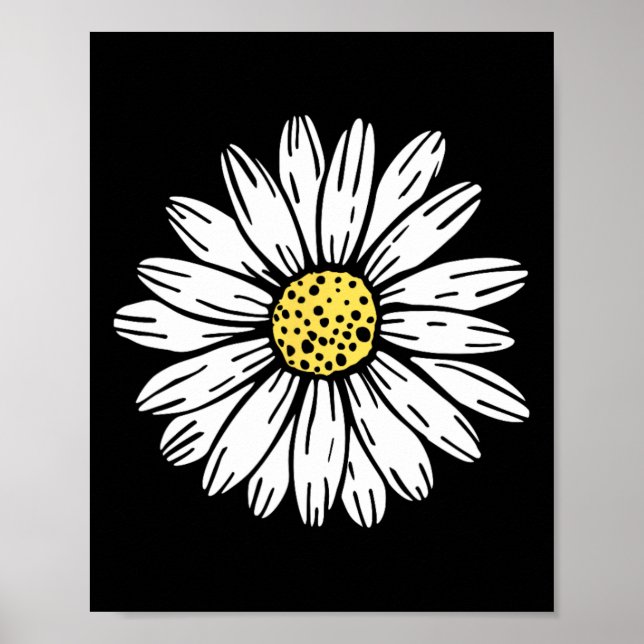Póster Diseño de flores de margarita (Frente)