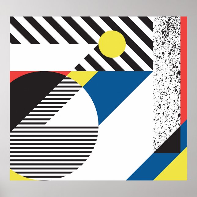 Póster Diseño de fondo de estilo retro moderno (Frente)