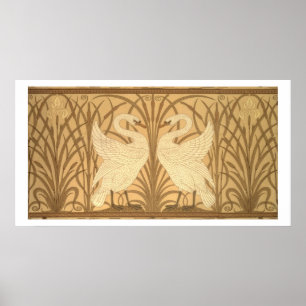 Póster Diseño de fondo de pantalla de cisne