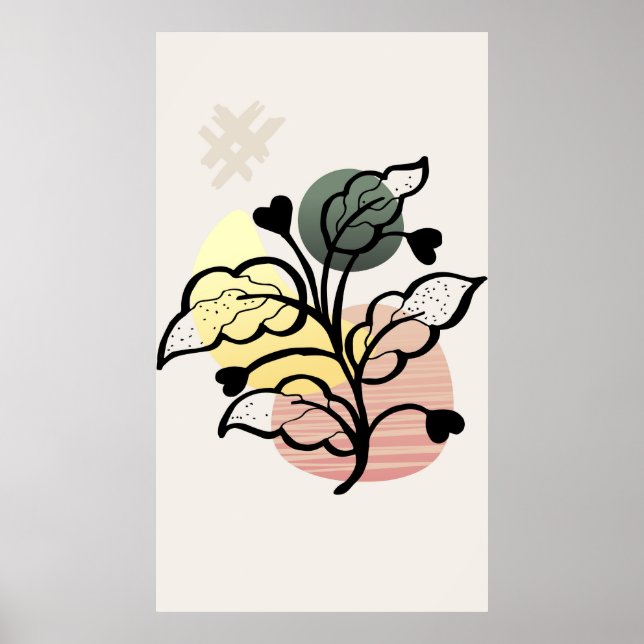 Póster diseño de fondo moderno (Frente)