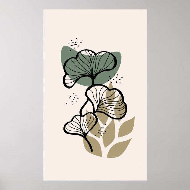 Póster Diseño de fondo trendy (Frente)