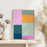 Póster Diseño de formas geométricas de mosaico de color s<br><div class="desc">Diseño de formas geométricas de mosaico de color simple</div>