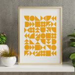 Póster Diseño de formas geométricas modernas de color ama<br><div class="desc">Poster de diseño de formas geométricas modernas amarillas y elegantes</div>