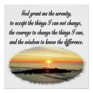 PÓSTER DISEÑO DE FOTOS DE SERENITY PRAYER SUNRISE