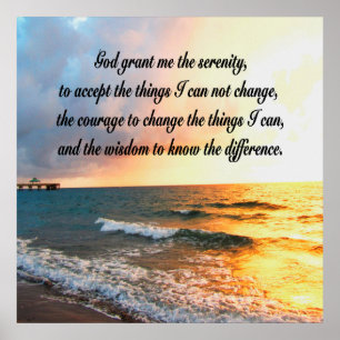 PÓSTER DISEÑO DE FOTOS SERENE SERENITY PRAYER SUNRISE