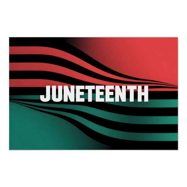Póster Diseño de franjas onduladas de junio (Anverso)