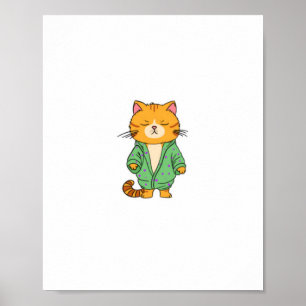 Póster Diseño de gato adorable, gato ginger