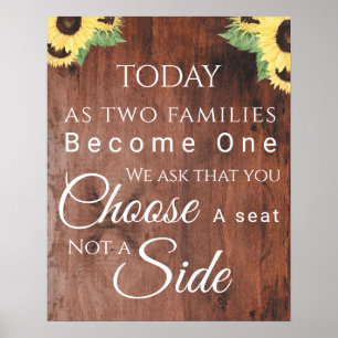 Póster Diseño de girasol elegir un asiento no un Poster l