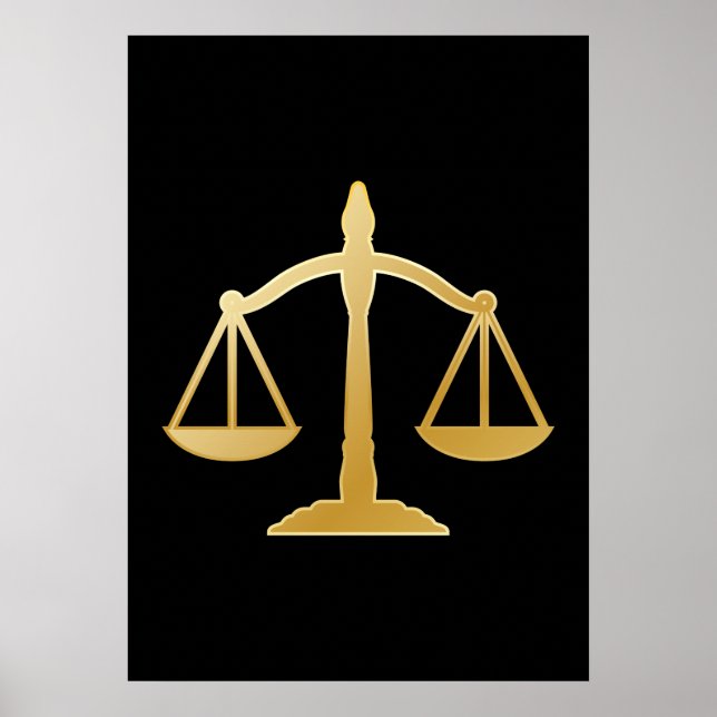 Póster Diseño de Golden Scales of Justice Law (Frente)