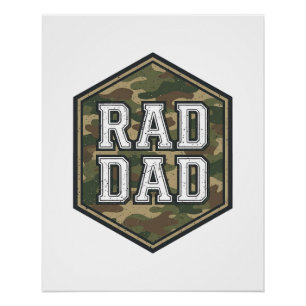 Póster Diseño de grabado vintage de hexágono de camuflaje