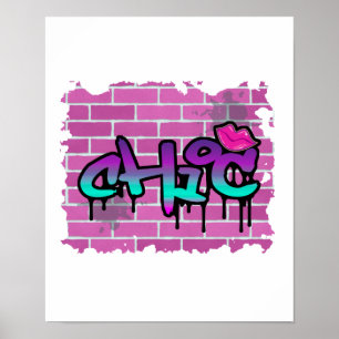 Póster Diseño de grafitis de moda