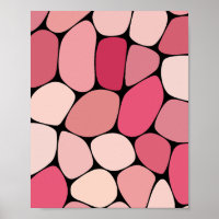 Diseño de guijarros orgánicos en tonos rosados