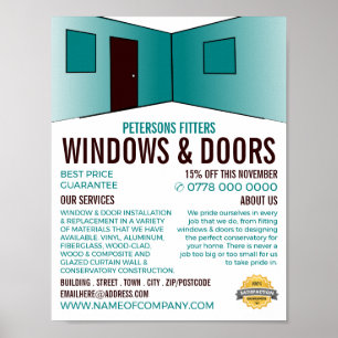 Póster Diseño de habitaciones, Windows & Door Fitter Comp