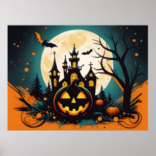 Póster diseño de Halloween abstracto