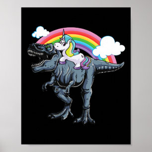 Póster Diseño de Halloween para niños Unicornio montando 