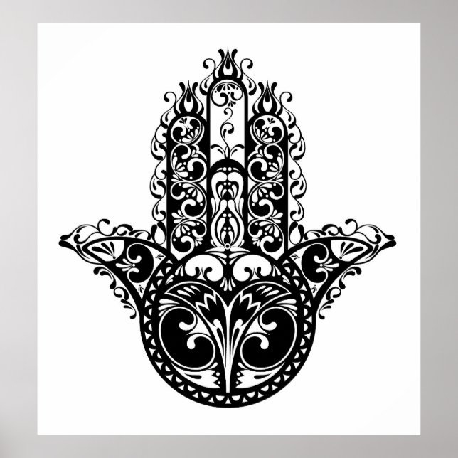 Póster Diseño de Hamsa decorativa 2 (Frente)