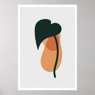 Póster Diseño de hoja abstracta
